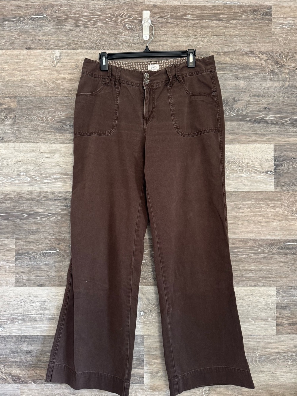 Bass Chocolate Brown Wide-Leg Jeans
